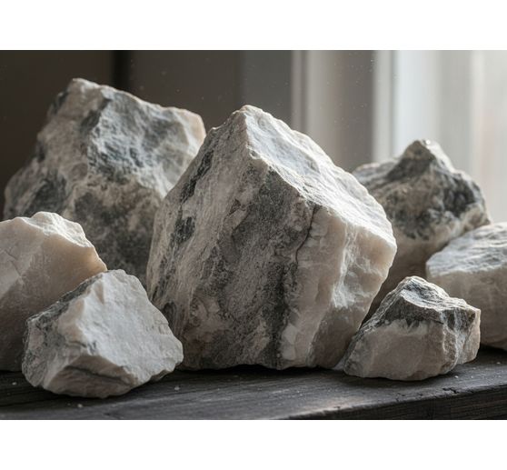 Albast, 1.5 kg, wit-grijs