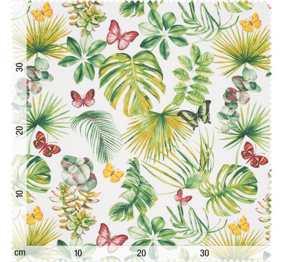 Motiefstof in linnenlook "Tropic Varia"