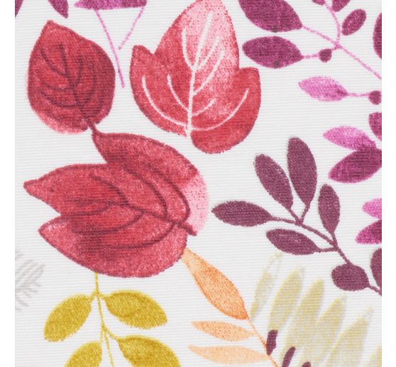 Patterned fabric in linen look "Guajira Leaves"