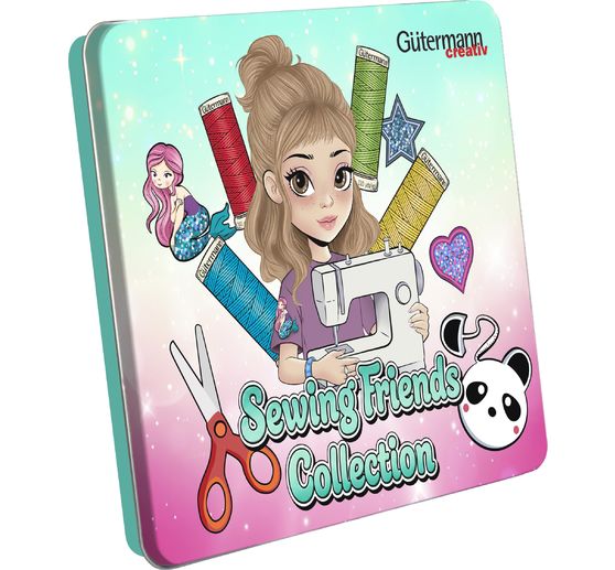G&uuml;termann Sewing Friends Collection Box sewing thread set 15 x 100 m, incl. accessories