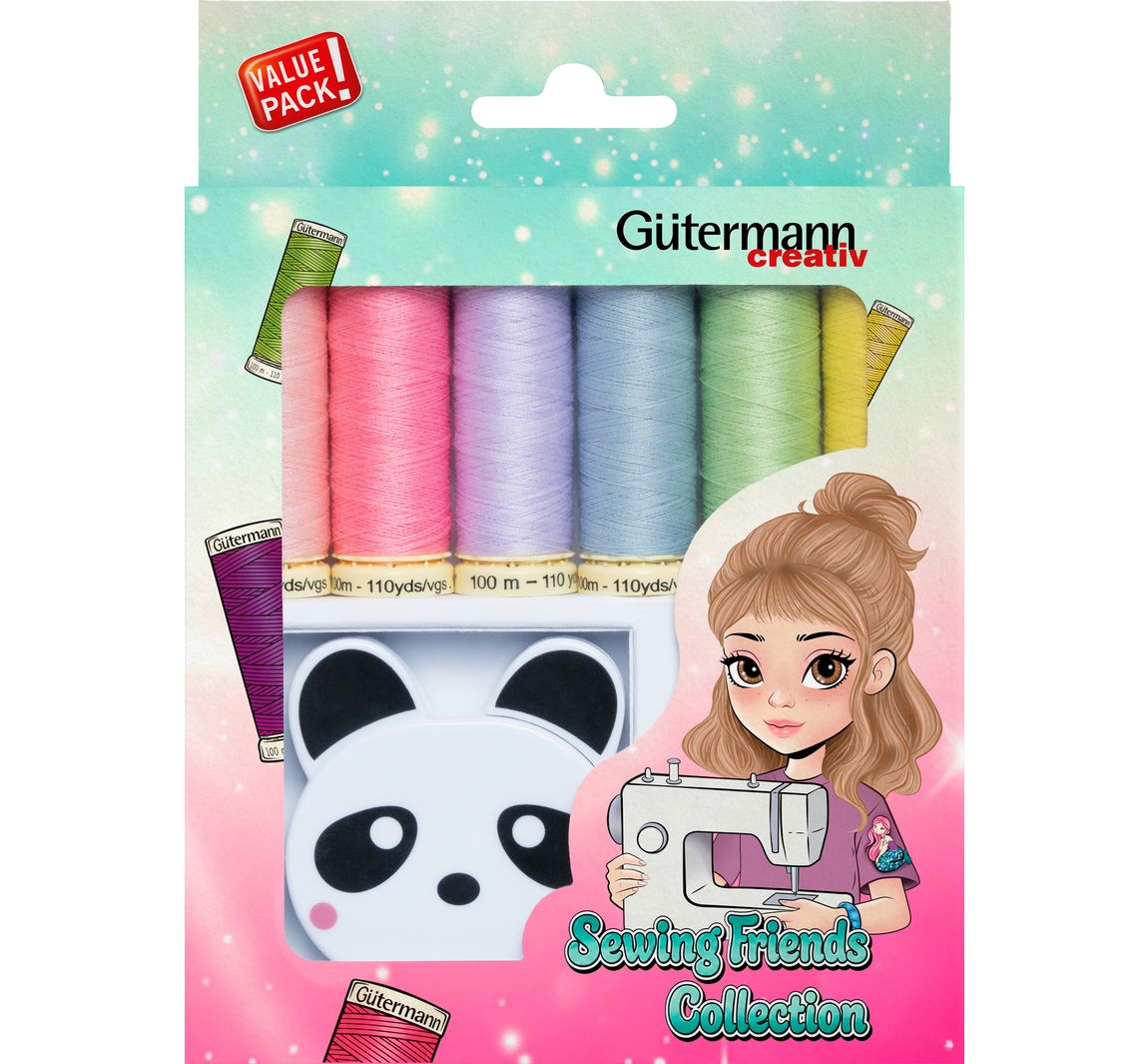 Gütermann Sewing Friends Collection set met Panda rolmaat