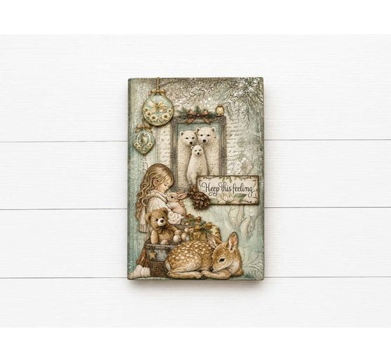 Stamperia Motief strozijde assortiment "White Christmas", DIN A4, set van 6