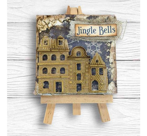 Stamperia Motief strozijde backgrounds "Silent Night", DIN A6, set van 8