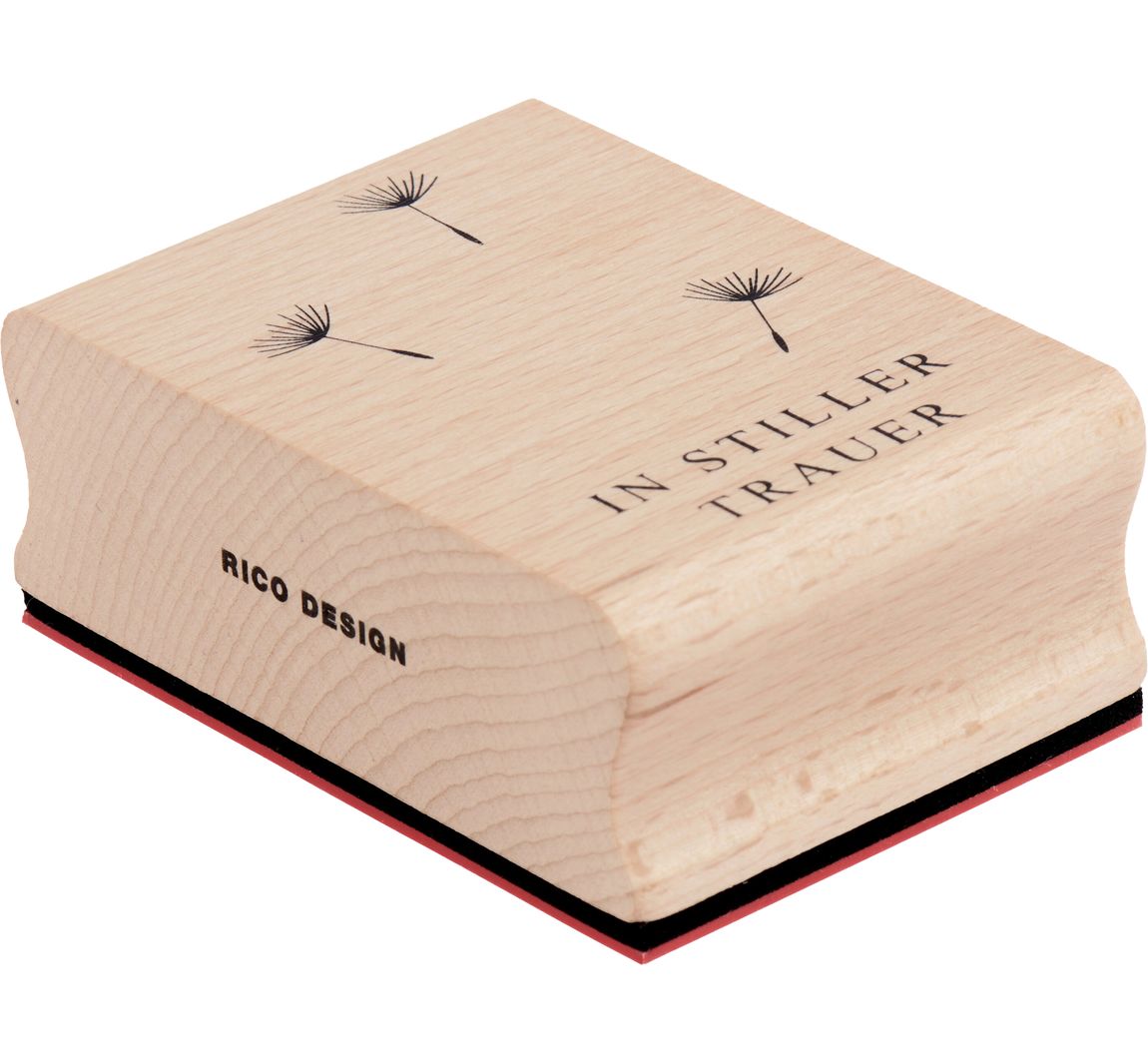 Houten stempel "In stiller Trauer"