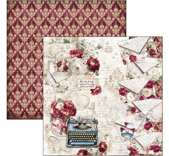 Ciao Bella scrapbookpapier "Bohemian Burgundy"