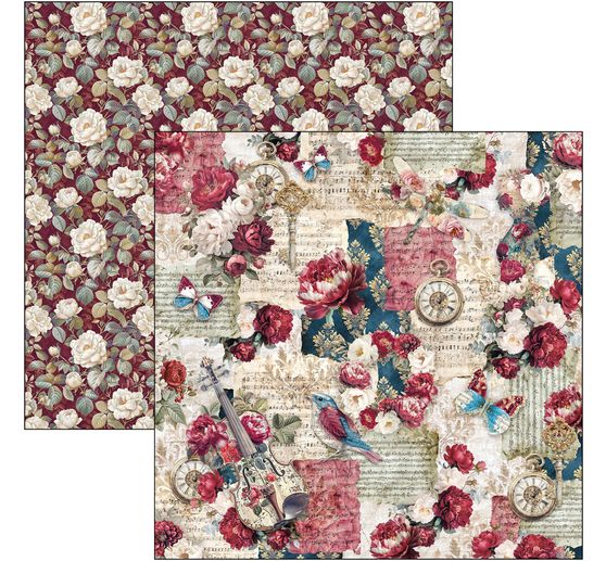 Ciao Bella scrapbookpapier "Bohemian Burgundy"