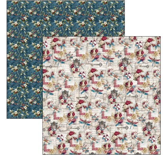 Ciao Bella scrapbookpapier "Bohemian Burgundy"
