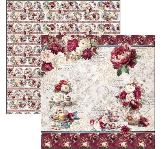 Ciao Bella scrapbookpapier "Bohemian Burgundy"