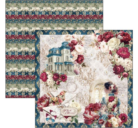 Ciao Bella scrapbookpapier "Bohemian Burgundy"