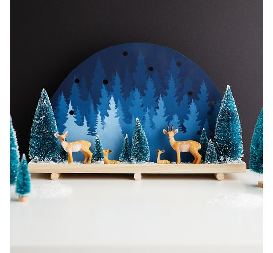 VBS Miniature fir tree, set of 16, snowed