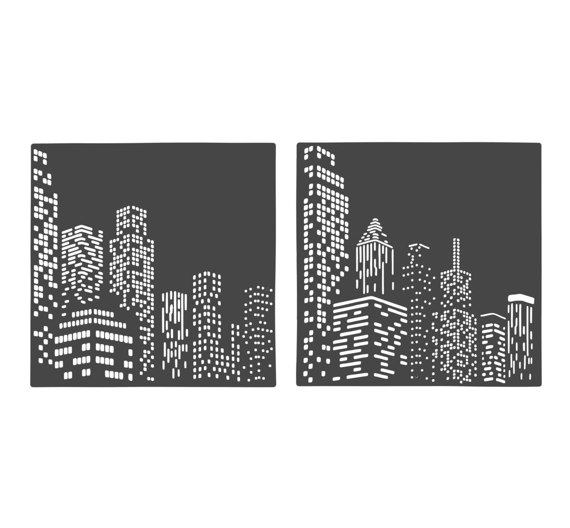 VBS Sjabloonset "Skyline", 2 delig