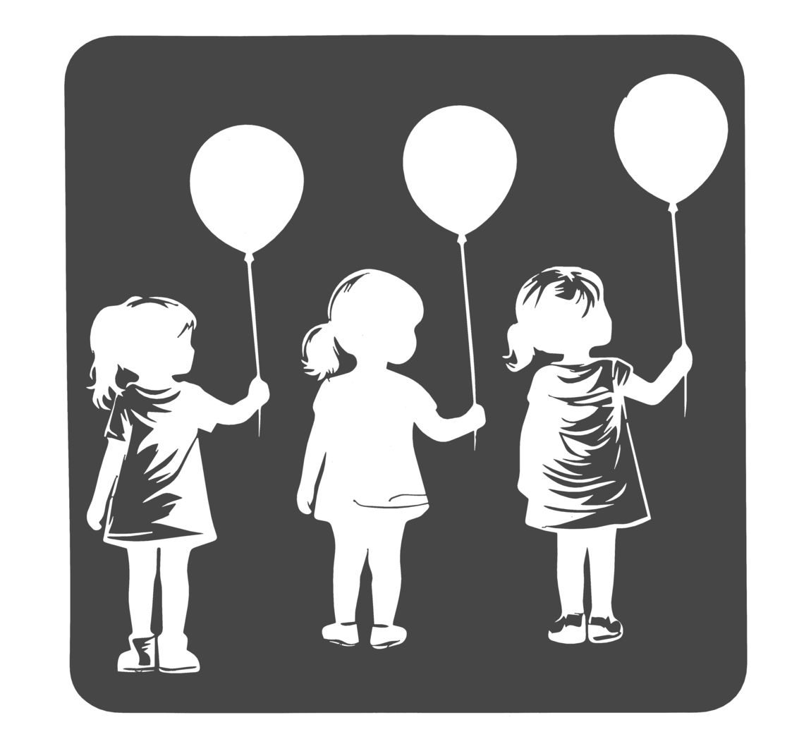 VBS Sjabloon "Meisje met ballon", 30 x 30 cm