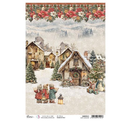 Ciao Bella motief strozijde "Merry & Bright - Quiet Landscape"