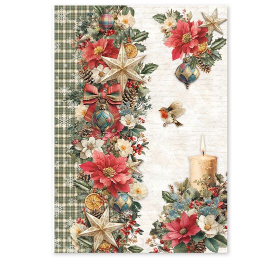 Ciao Bella motief strozijde assortiment "Merry & Bright", set van 4