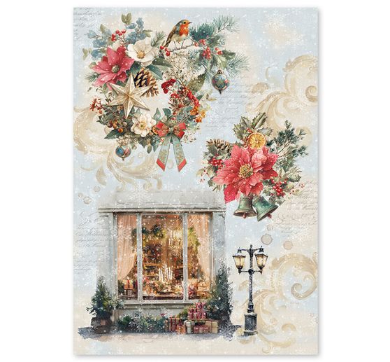 Ciao Bella motief strozijde assortiment "Merry & Bright", set van 4