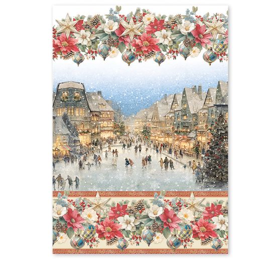 Ciao Bella motief strozijde assortiment "Merry & Bright", set van 4
