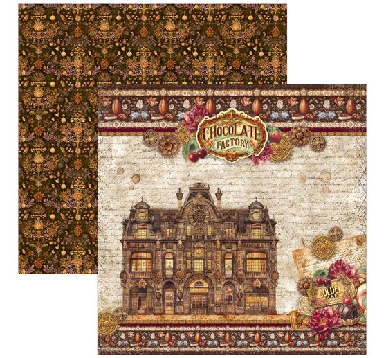 Ciao Bella scrapbook paper "The Chocolate Factory"