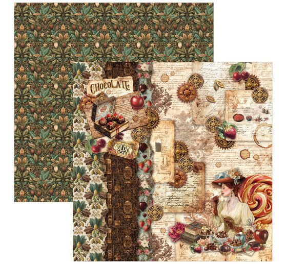 Ciao Bella scrapbook paper "The Chocolate Factory"