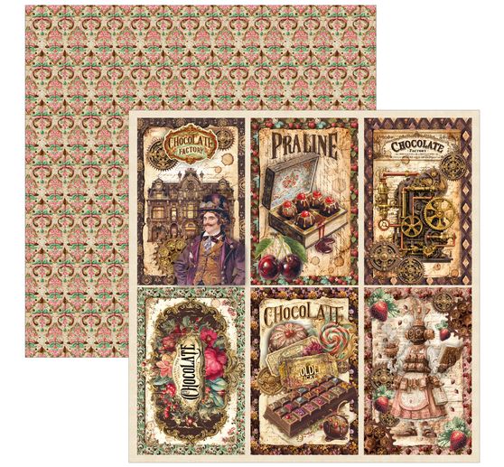 Ciao Bella scrapbook paper "The Chocolate Factory"