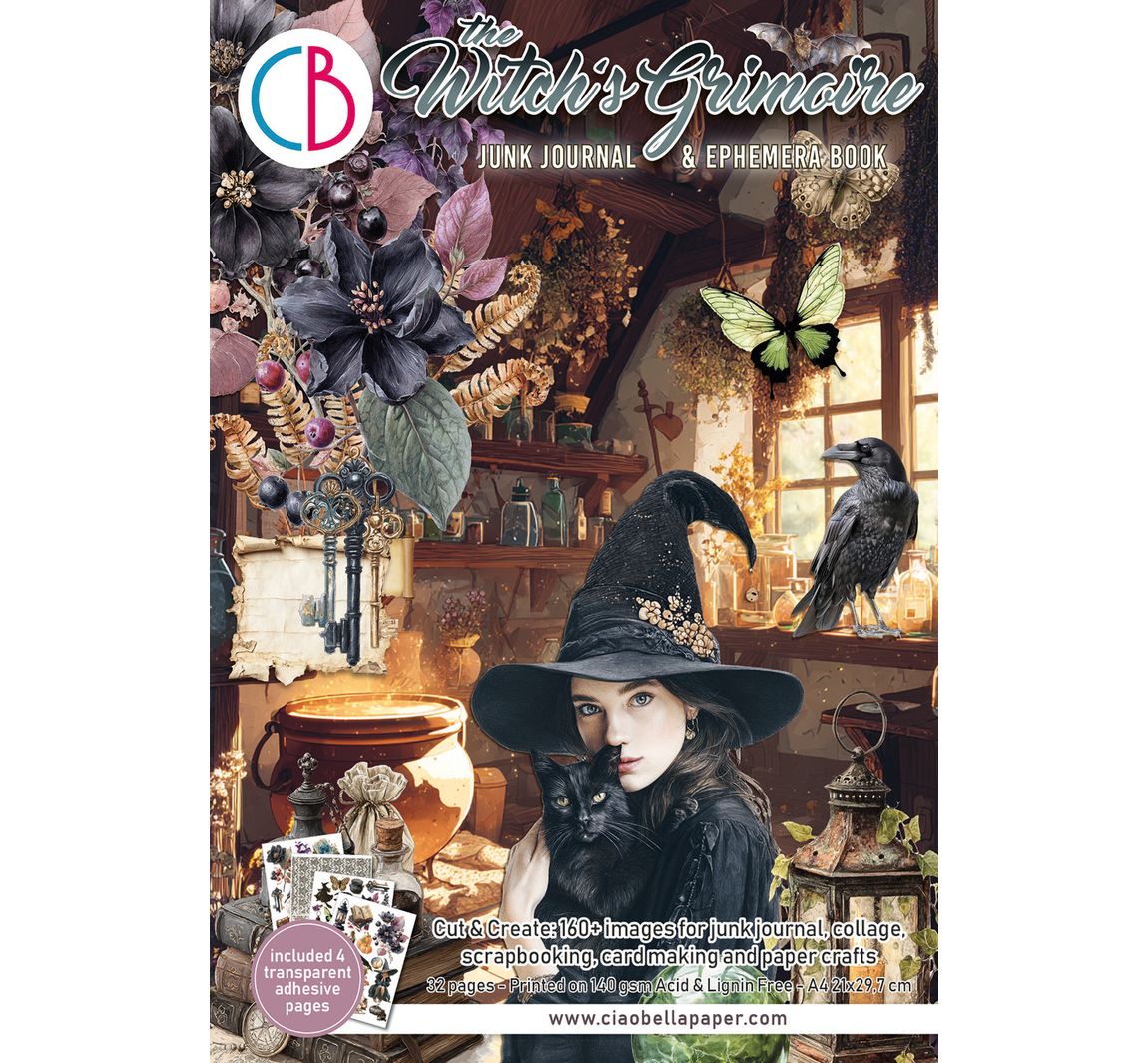 Ciao Bella Junk Journal & Ephemera Book "The Witch's Grimoire"