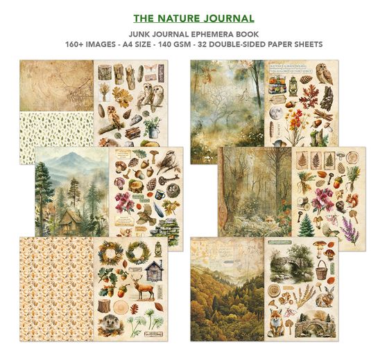 Ciao Bella Junk Journal & Ephemera Book "The Nature Journal"
