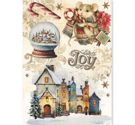Ciao Bella motief strozijde assortiment "Cozy Christmas", set van 8