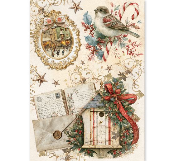 Ciao Bella motief strozijde assortiment "Cozy Christmas", set van 8
