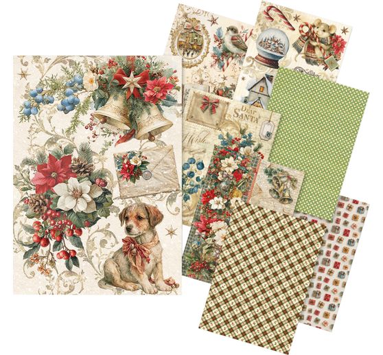 Ciao Bella motief strozijde assortiment "Cozy Christmas", set van 8