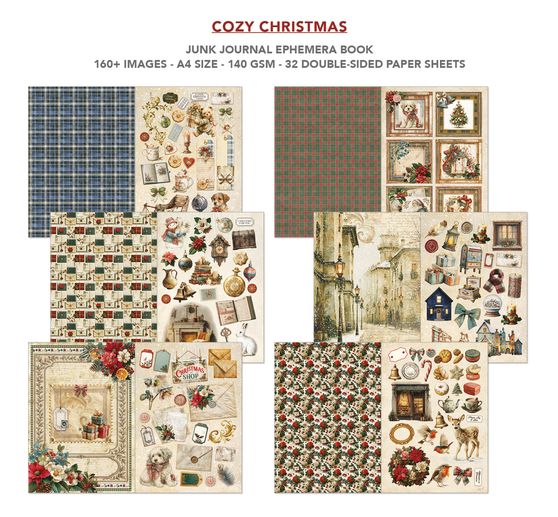 Ciao Bella Junk Journal & Ephemera Book "Cozy Christmas"