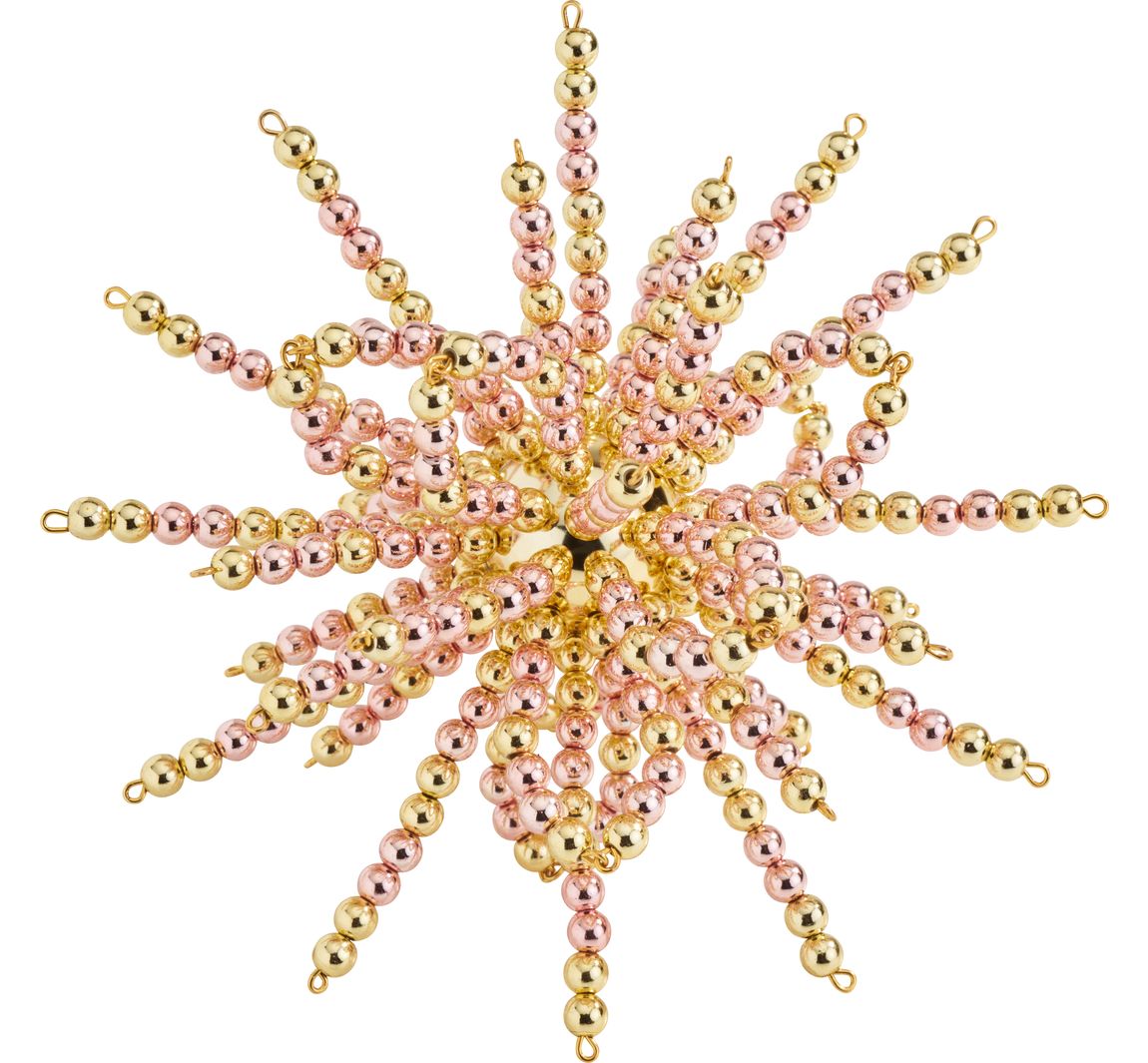 Complete set voor kralenster "Light Pink-Gold"