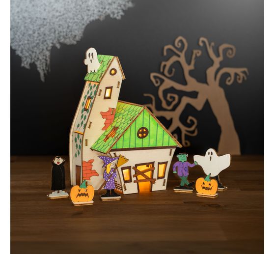 Wooden building kit "Halloween House"