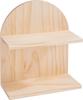 VBS Boogvormig houten wandrek met 2 legplanken