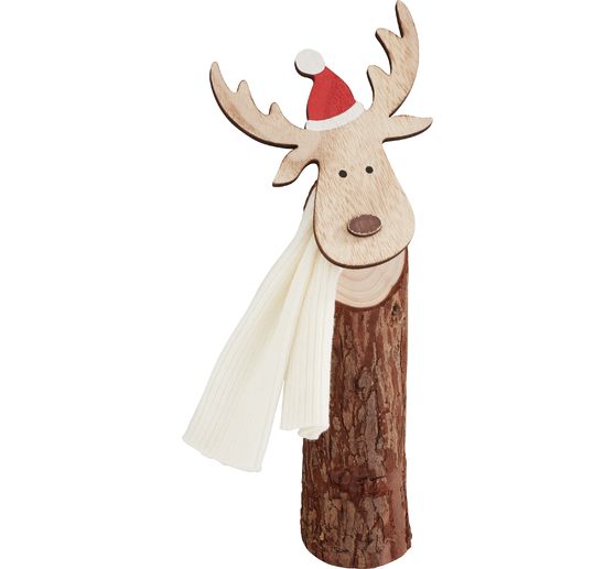 Log with deer head