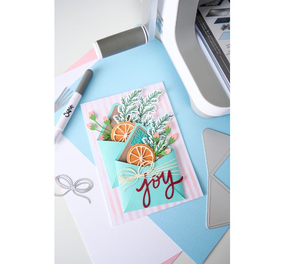 Sizzix Framelits Ponssjabloon en Clear Stamps "Winter Florals by Vicki Boutin"