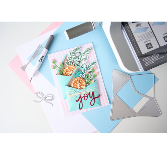 Sizzix Framelits Ponssjabloon en Clear Stamps "Winter Florals by Vicki Boutin"