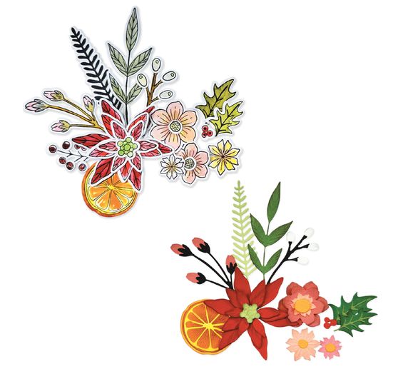 Sizzix Framelits Ponssjabloon en Clear Stamps "Winter Florals by Vicki Boutin"