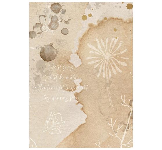 Stamperia Motief strozijde backgrounds "Flowers and Poems", DIN A6, set van 8