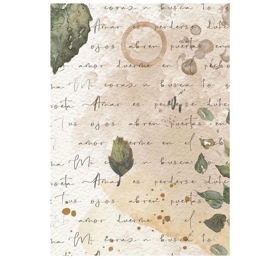 Stamperia Motief strozijde backgrounds "Flowers and Poems", DIN A6, set van 8