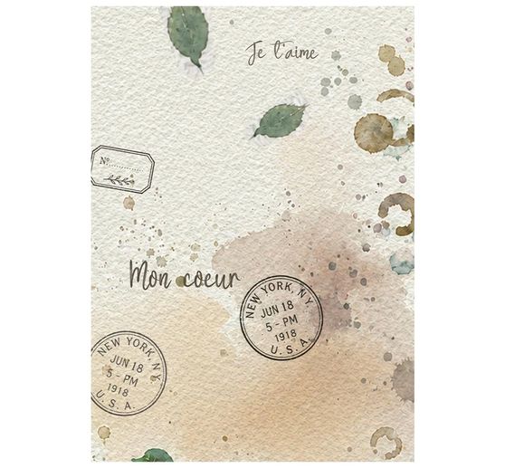 Stamperia Motief strozijde backgrounds "Flowers and Poems", DIN A6, set van 8