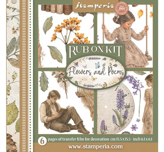 Stamperia Rub On assortiment "Flowers and Poems"