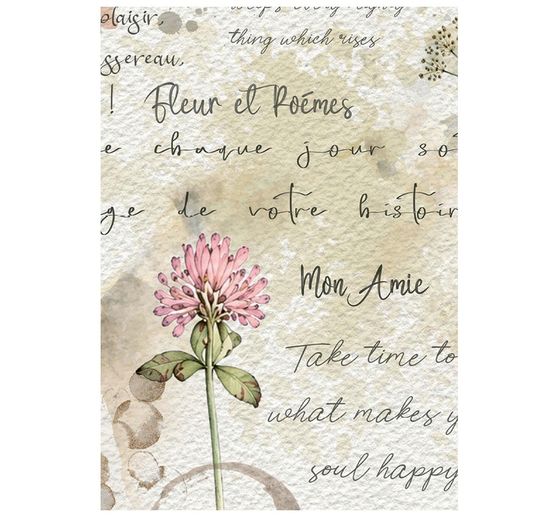 Stamperia Motief strozijde assortiment "Flowers and Poems", DIN A6, set van 8