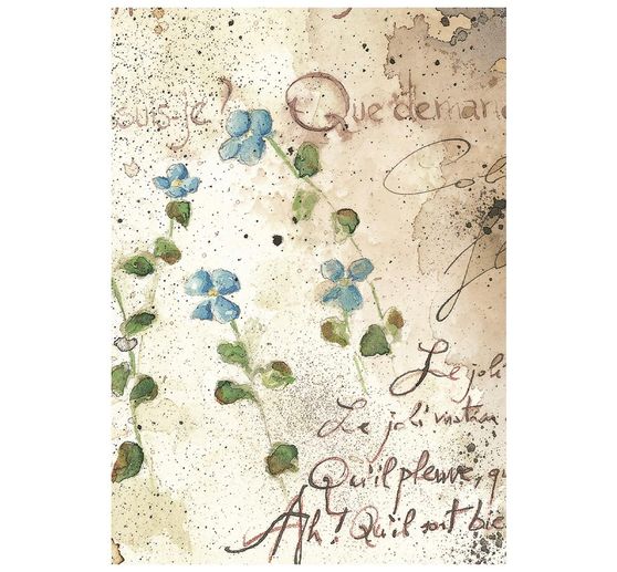 Stamperia Motief strozijde assortiment "Flowers and Poems", DIN A6, set van 8