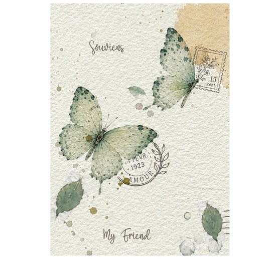 Stamperia Motief strozijde assortiment "Flowers and Poems", DIN A6, set van 8