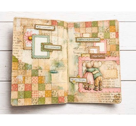 Stamperia Stencil "Cozy Family - Letters", 20 x 25 cm