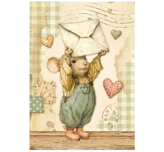 Stamperia Motief strozijde assortiment "Cozy Family", DIN A6, set van 8