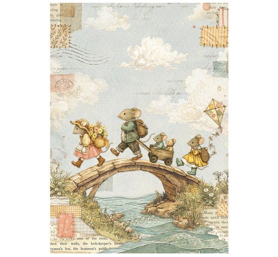 Stamperia Motief strozijde assortiment "Cozy Family", DIN A6, set van 8