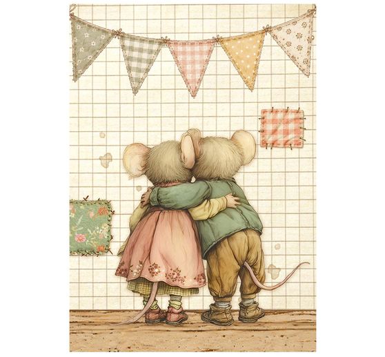Stamperia Motief strozijde assortiment "Cozy Family", DIN A6, set van 8