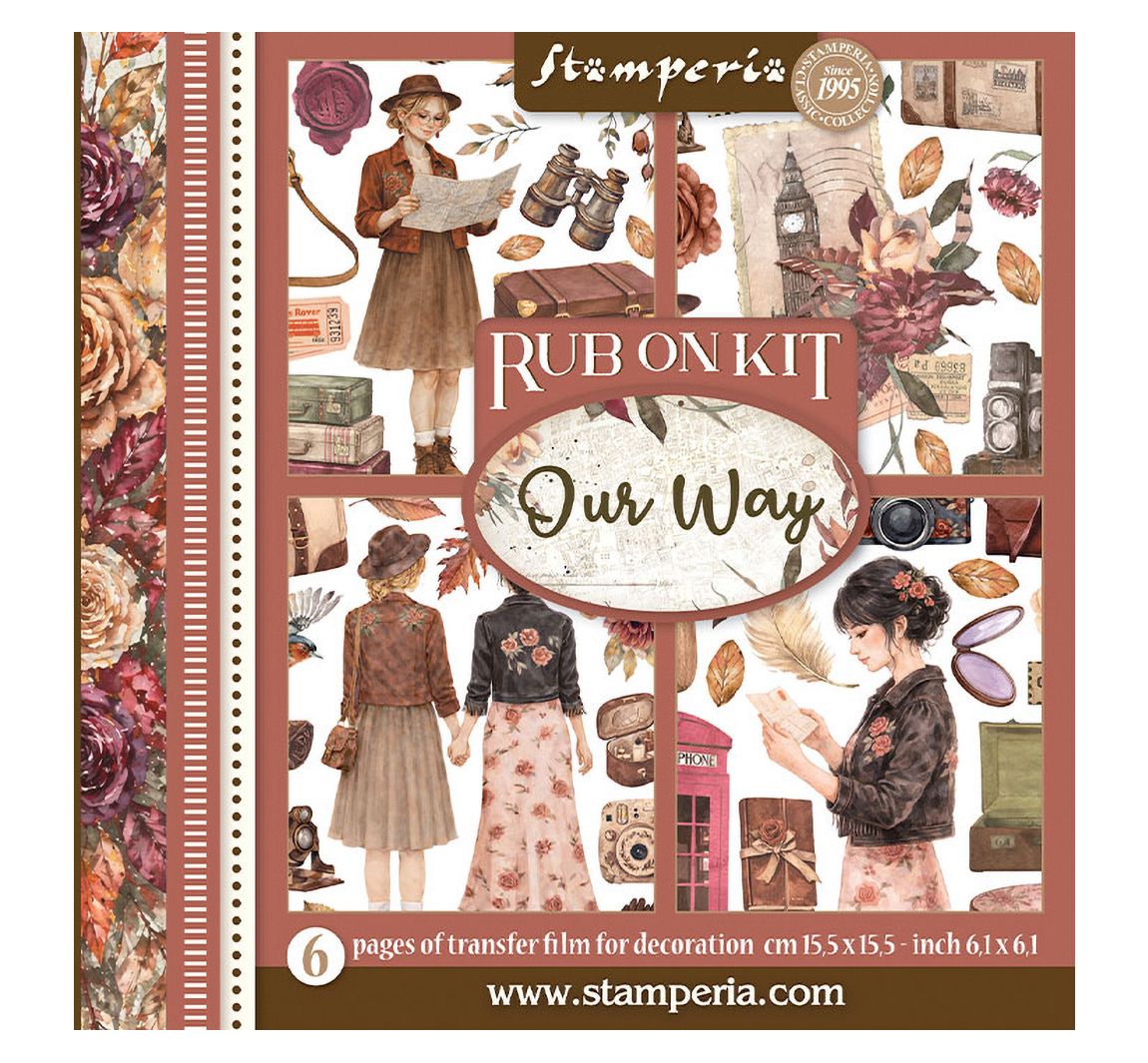 Stamperia - Our Way Rub-On 15,5x15x5cm Assortment (6pcs) (DFLRBX23)