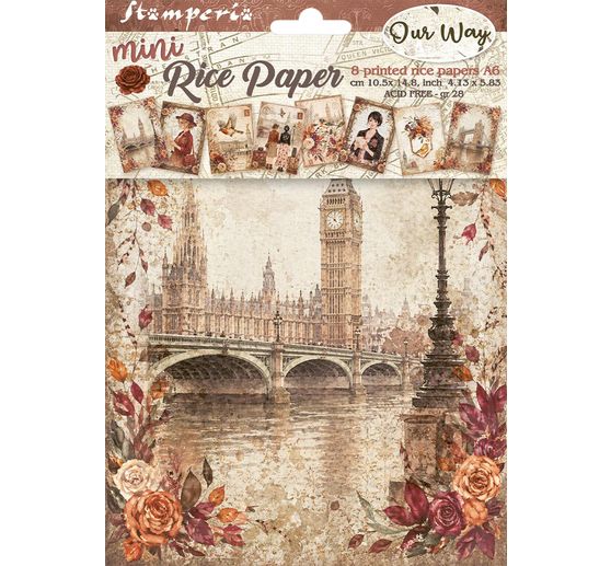 Stamperia Motief strozijde assortiment "Our Way", DIN A6, set van 8