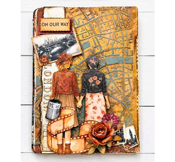 Stamperia Sjabloon "Our Way - Street Map", 20 x 25 cm